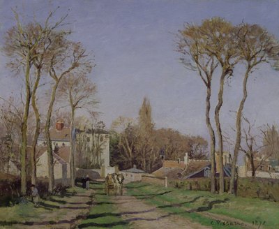 Ingresso al villaggio di Voisins, Yvelines, 1872 da Camille Jacob Pissarro